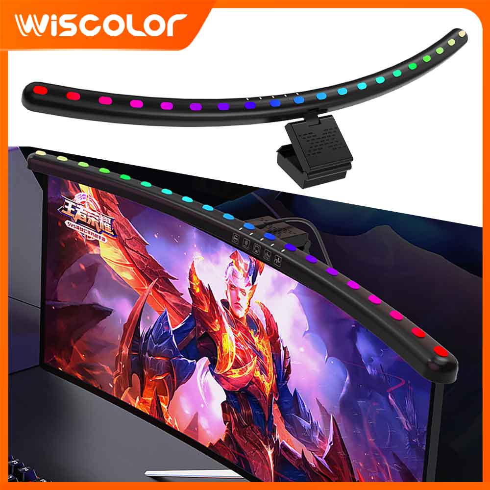 Desk Setup Accessories - RGB-Lichtleiste Monitor Smart WLAN Raumdekoration LED-Leuchten