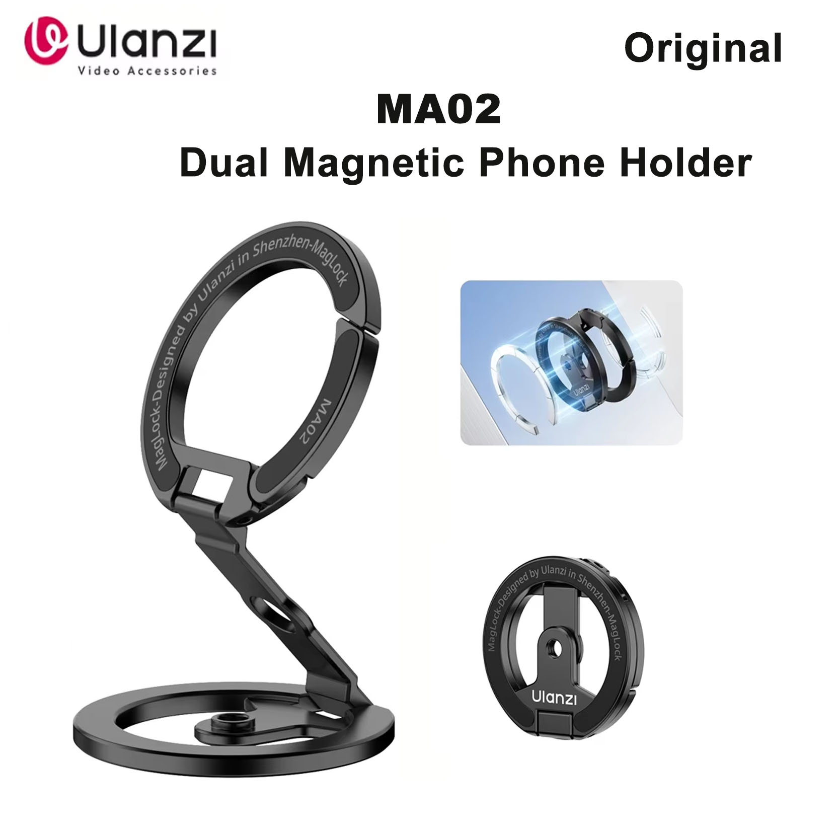 Dual Phone Holder - Original Ulanzi MA02 MagLock Dual Magnetischer