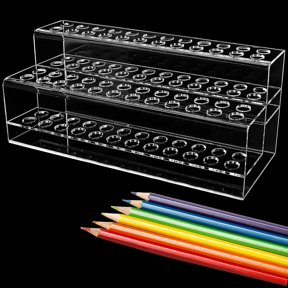 Desk Setup Home - Transparente Acryl Stift Halter Lagerung 48-Slot