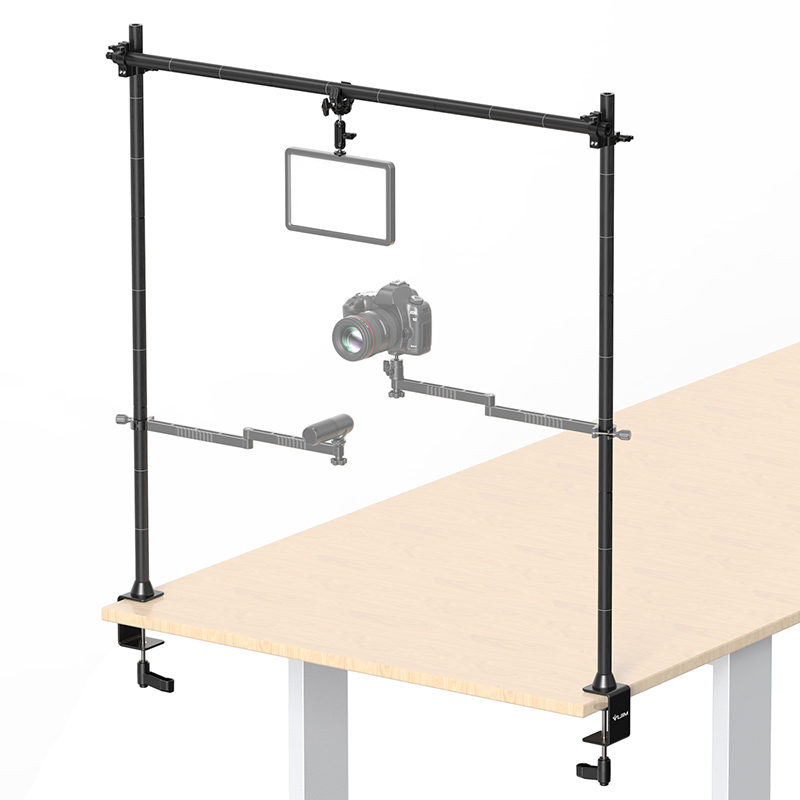 Desk Setup Studio - LS15 Multifunktions-Schreibtisch-Fotostudio-Setup-Ständer, verstellbarer Hintergrundständer, Hintergrund-Stützsystem-Kit für
