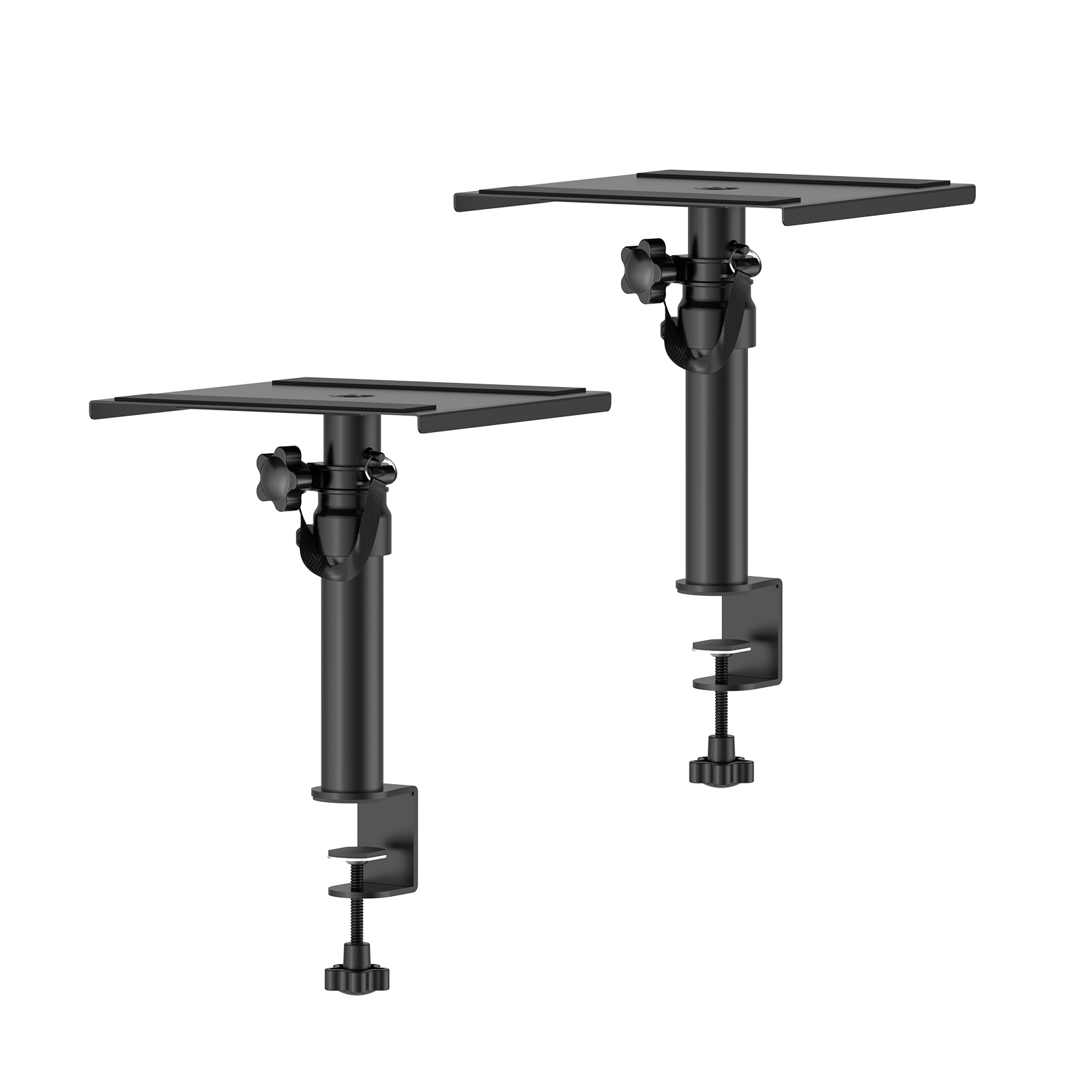 Desk Setup Studio - 2er-Set Desktop-Lautsprecherständer mit Klemme – höhenverstellbare