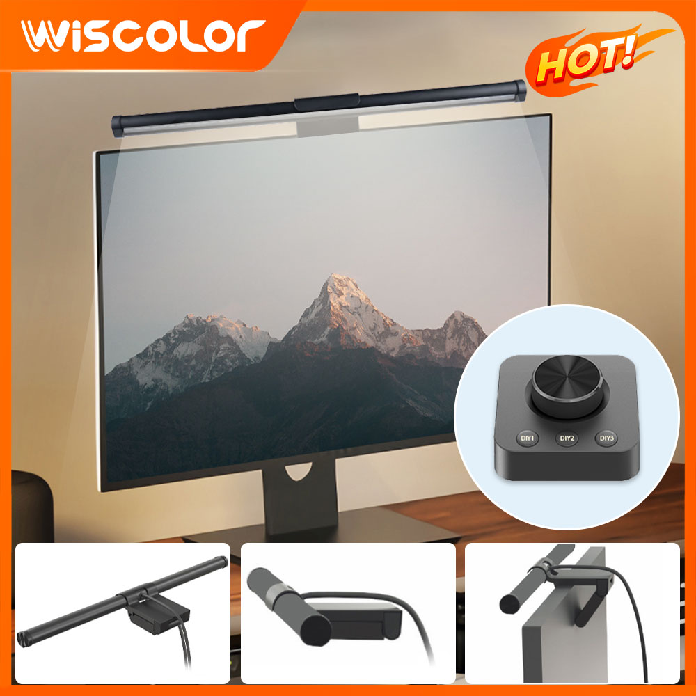 Desk Setup Accessories - RGB-Lichtleiste Monitor-Setup-Dekoration Dimmbare LED-Leuchten Smart WLAN-Fernbedienung