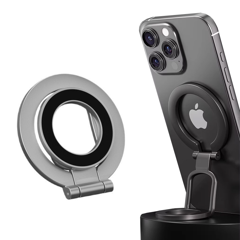 Dual Phone Holder - Faltbarer Fingerring-Handyhalter mit Dual-Magnet-Smartphone-Ständer für MagSafe