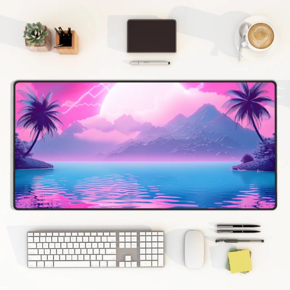 Desk Setup With Keyboard Tray - Steamwave Shanyang Schreibtischunterlage: Große Gaming-Tastaturmatte, Schreibtisch-Organizer