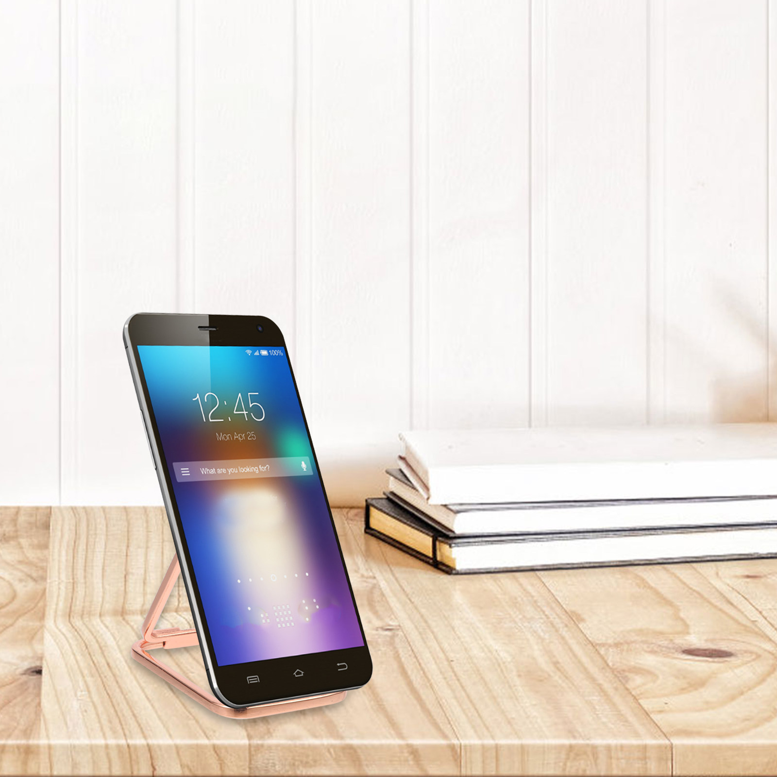 Dual Phone Holder - Faltbarer Telefonringhalter 360-Grad-Drehbarer Verstellbarer Doppelarm-Handyhalter für