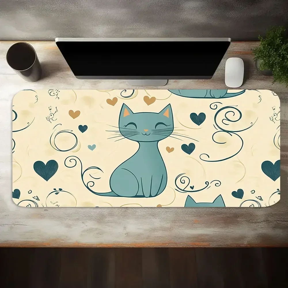 Desk Setup For Gaming - Gaming-Mauspad 1 Stück Tier-Cartoon-Muster Rutschfeste Gummibasis
