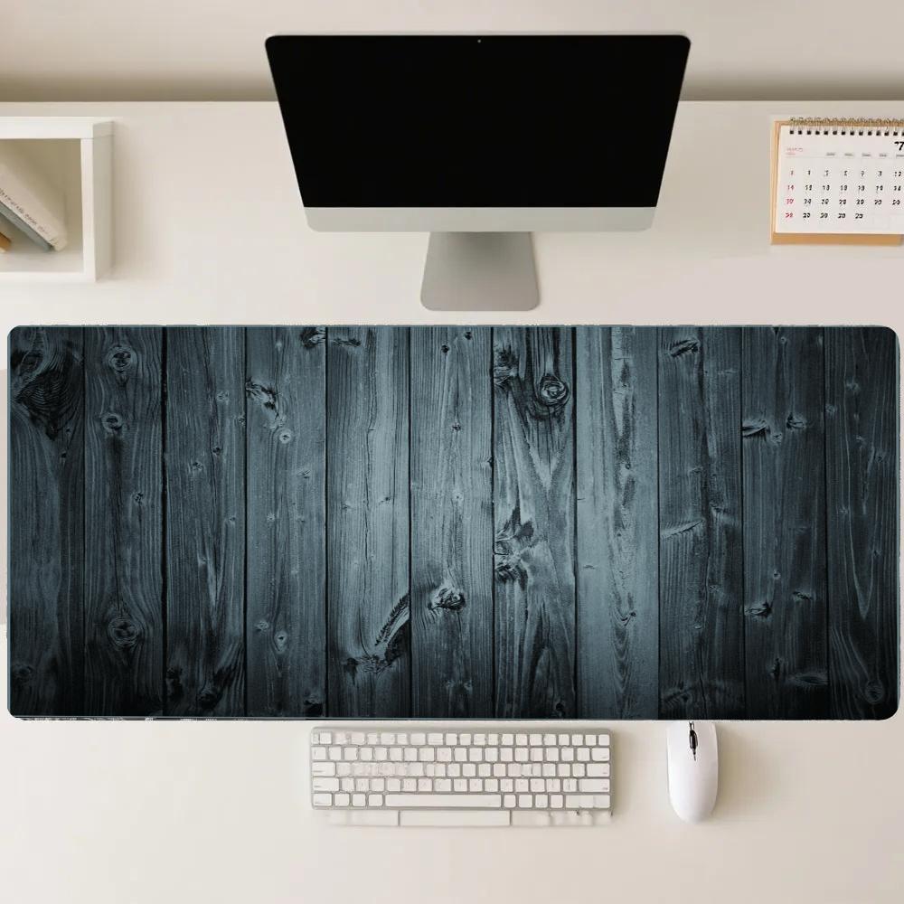 Desk Setup Black And Wood - Schwarzes Holz-Mauspad, Schreibtischzubehör, Schreibtischunterlage, Gaming-Matten, Schreibtisch-Dekorationsartikel,