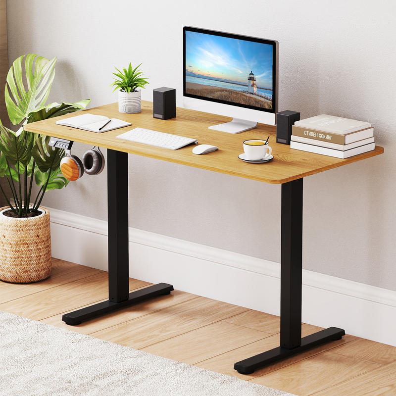 Elektrischer Stehpultrahmen, h – Desk Setup Black And Wood Bewertung und Preis