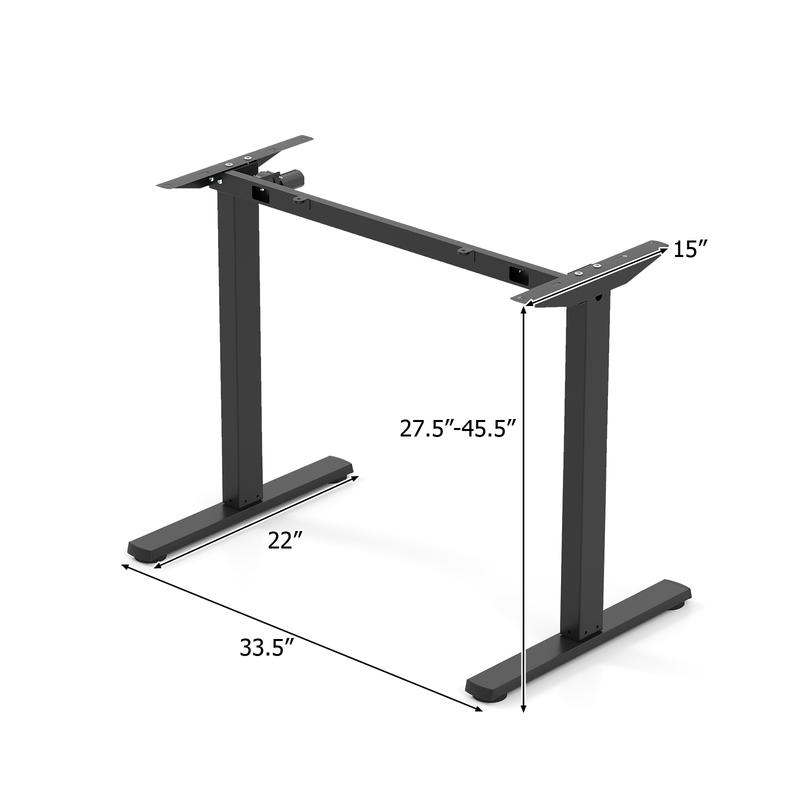 Elektrischer Stehpultrahmen, h – Desk Setup Black And Wood Bewertung und Preis