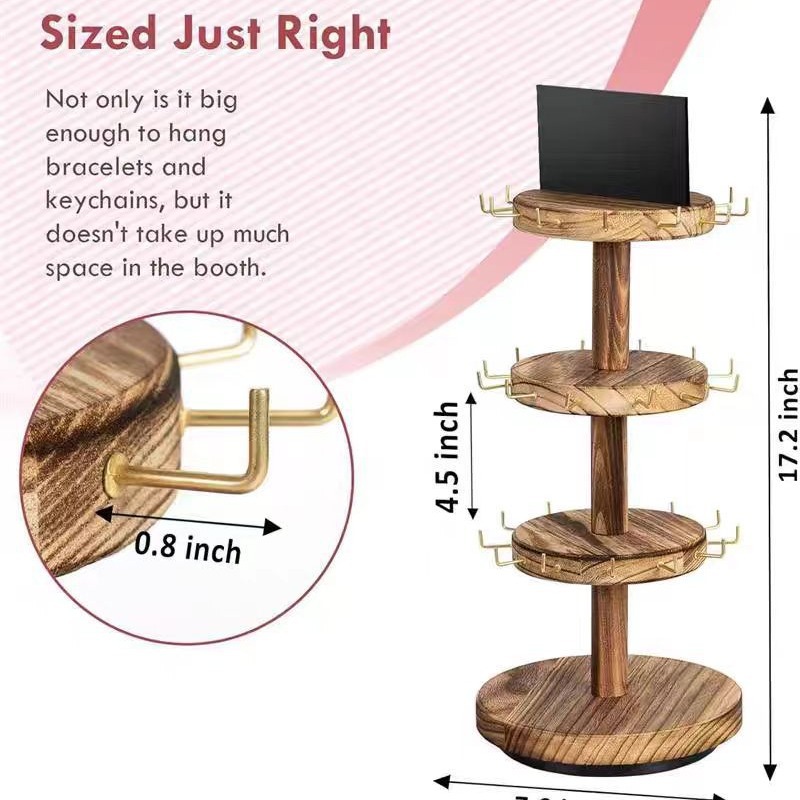 Neue 3-tier Holz Rotierenden S – Desk Setup Wood Bewertung und Preis