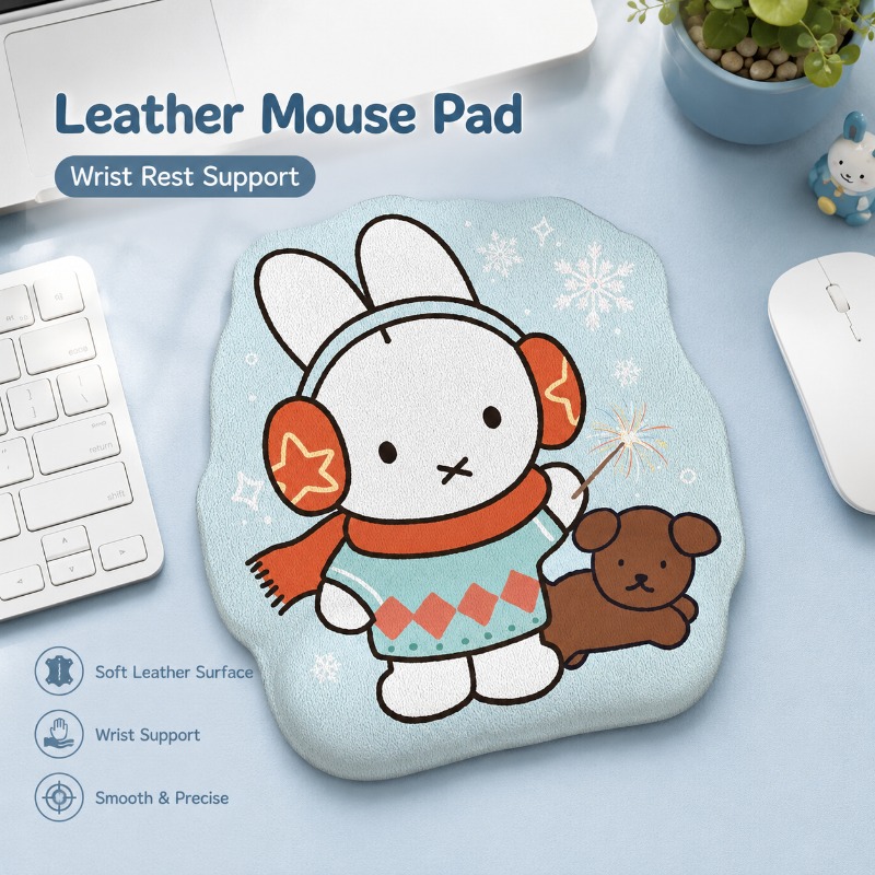 Anime Miffy Leder-Mauspad mit  – Desk Setup Accessories Bewertung und Preis