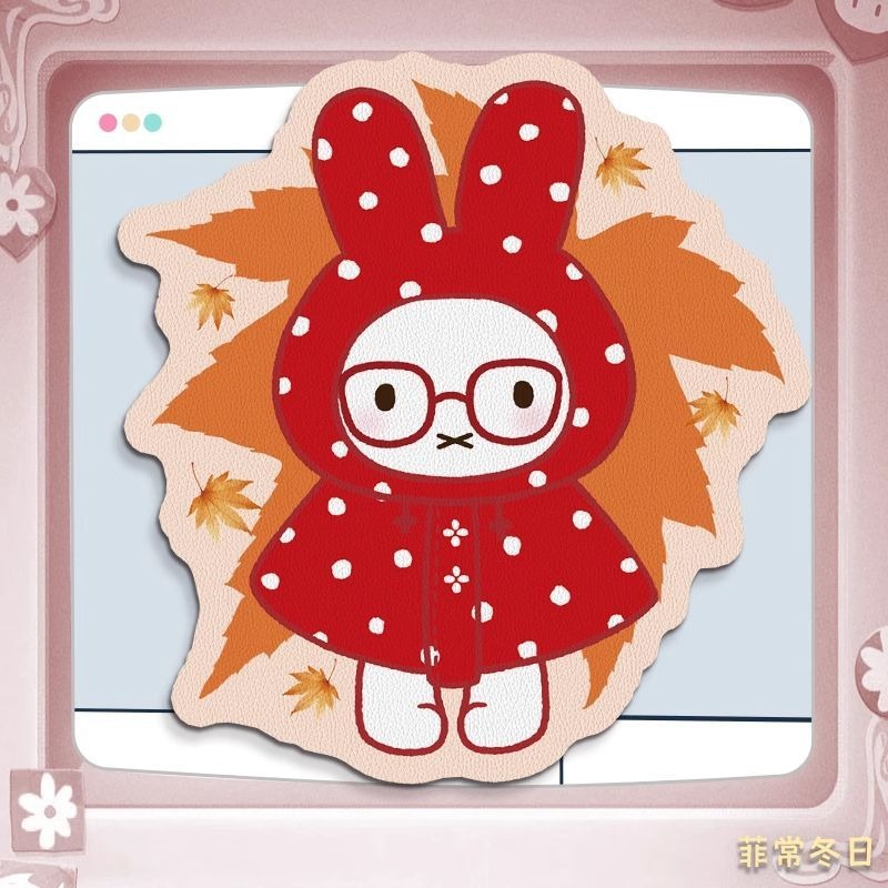 Anime Miffy Leder-Mauspad mit  – Desk Setup Accessories Bewertung und Preis