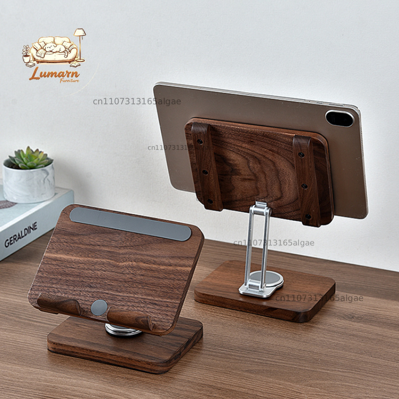 Schwarzer Walnuss-iPad-Ständer – Desk Setup Black And Wood Bewertung und Preis
