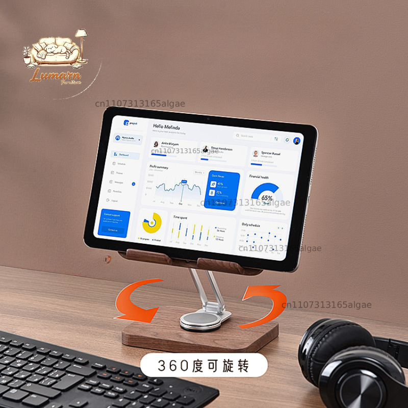 Schwarzer Walnuss-iPad-Ständer – Desk Setup Black And Wood Bewertung und Preis