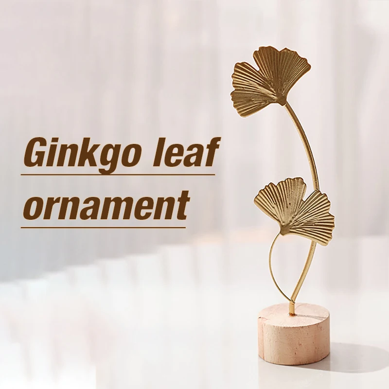 1 stücke Goldene Ginkgo Blatt  – Desk Setup Photo Bewertung und Preis