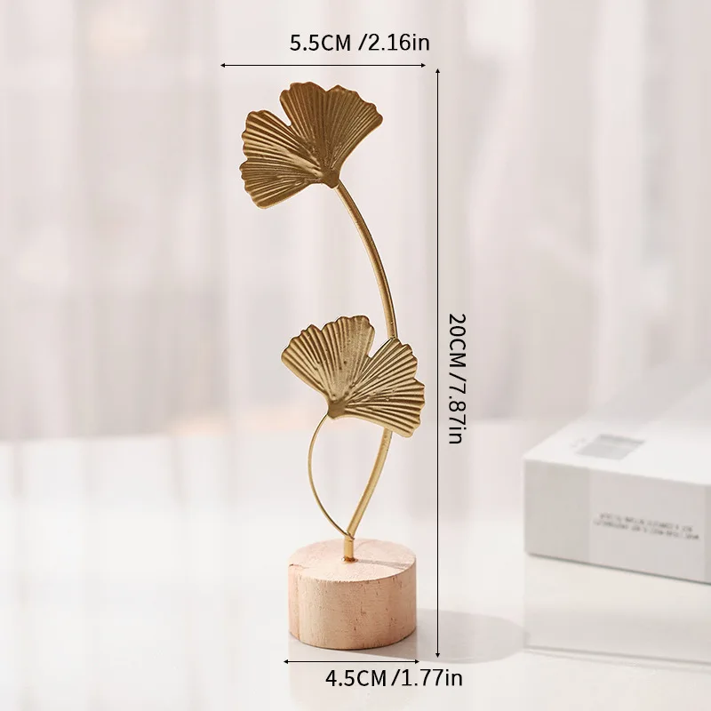 1 stücke Goldene Ginkgo Blatt  – Desk Setup Photo Bewertung und Preis