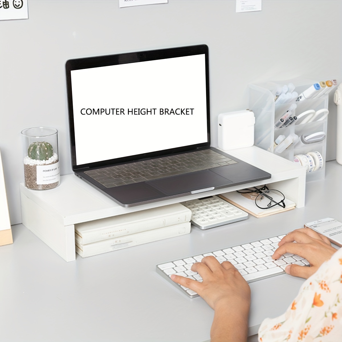 Minimalistischer Weißer MDF-Mo – Desk Setup Accessories Bewertung und Preis