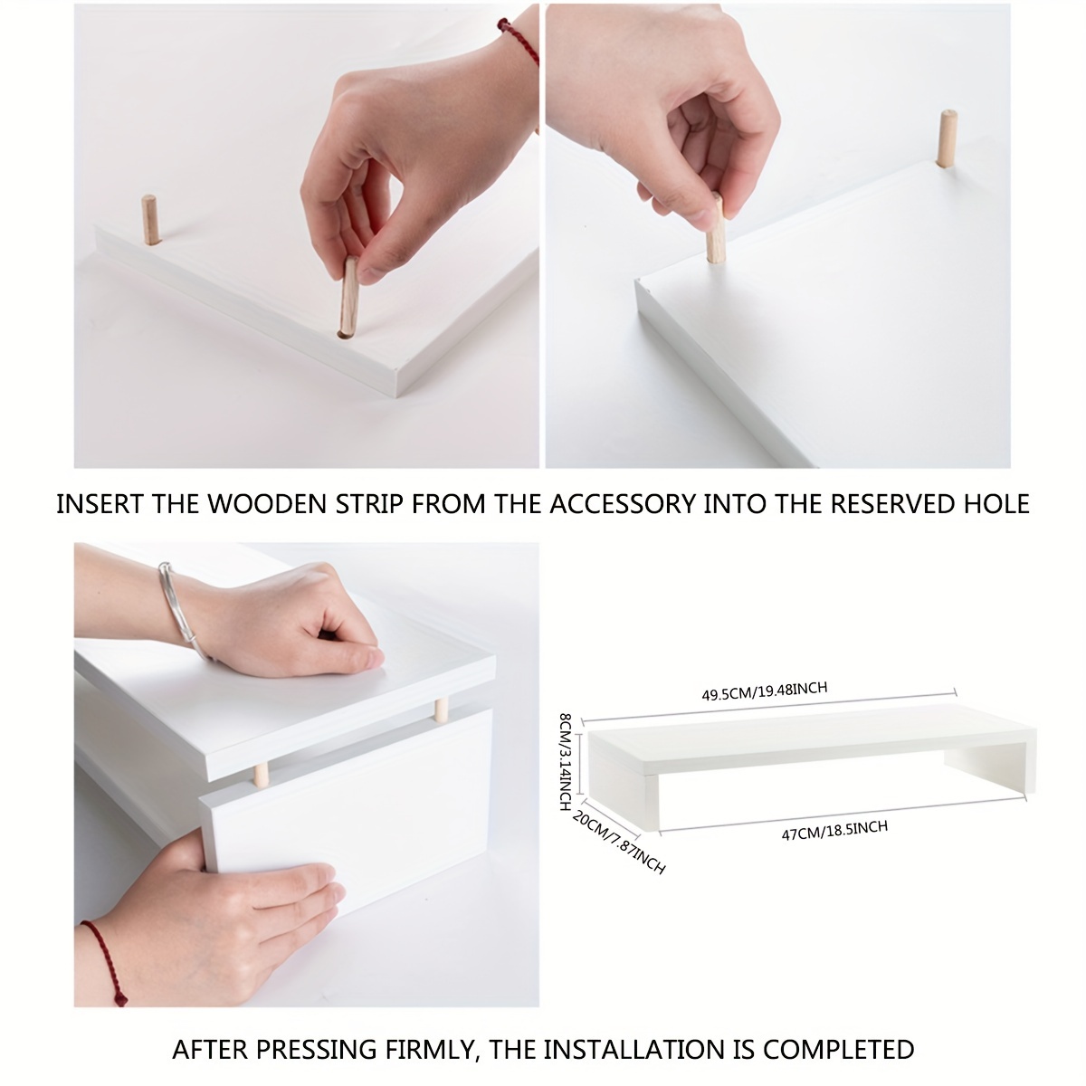 Minimalistischer Weißer MDF-Mo – Desk Setup Accessories Bewertung und Preis