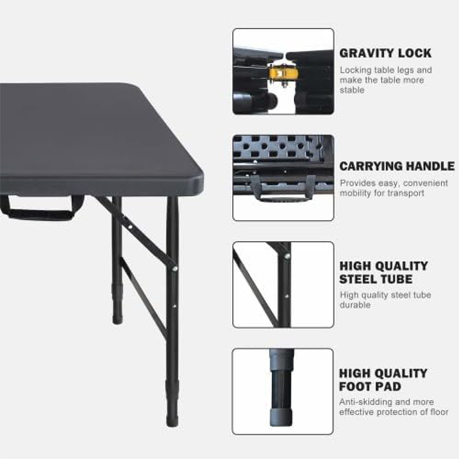 Klapptisch 4 Fuß, höhenverstel – Desk Setup Clean Bewertung und Preis