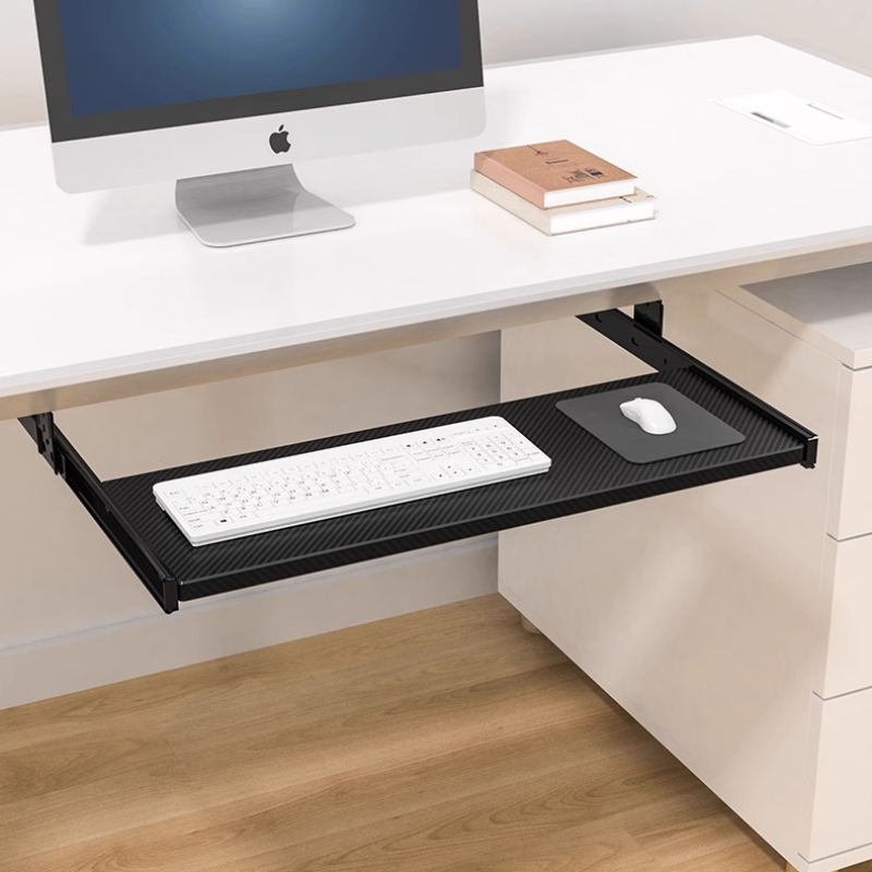 Hölzerne Tastaturablage unter  – Desk Setup With Keyboard Tray Bewertung und Preis