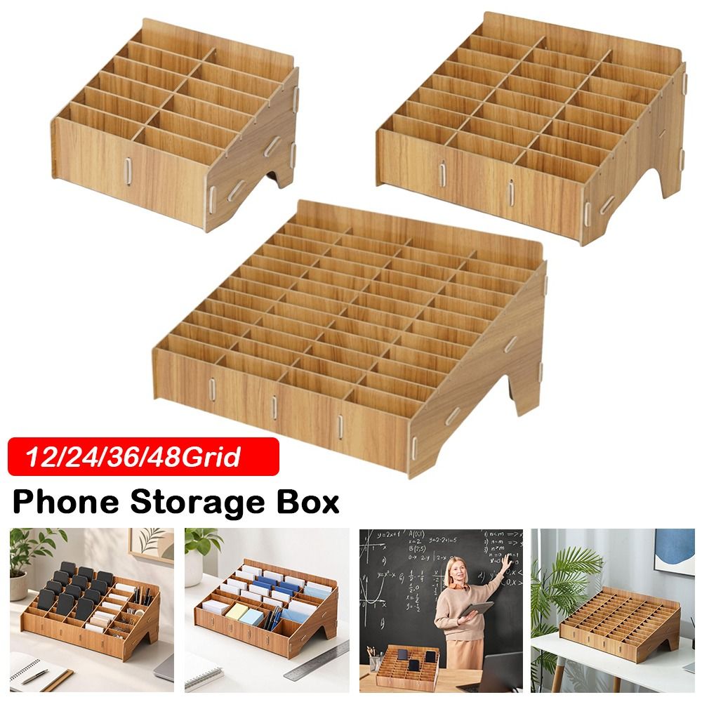 12/24/36/48-Fach Handy-Aufbewa – Desk Setup Wood Bewertung und Preis