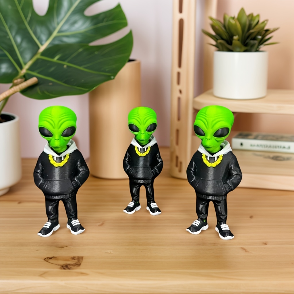 1 Stück grüne Alien-Figur mit  – Desk Setup Home Bewertung und Preis